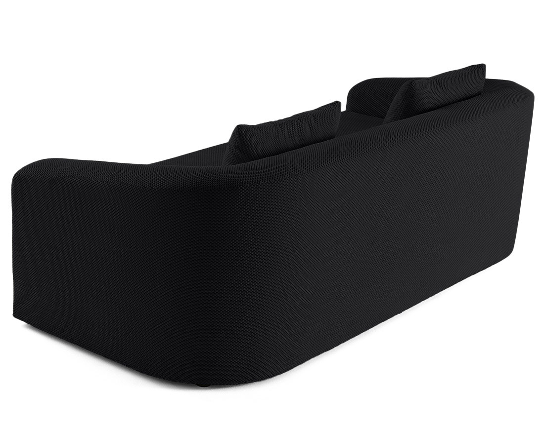 Canapé convertible déplimousse 3 places en velours texturé Nuvia