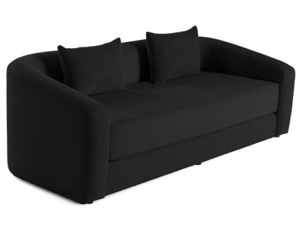 Canapé convertible déplimousse 3 places en velours texturé Nuvia