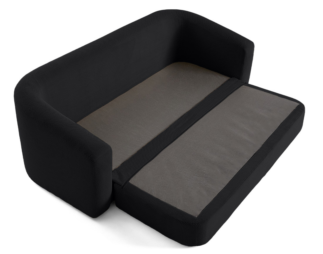 Canapé convertible déplimousse 3 places en velours texturé Nuvia