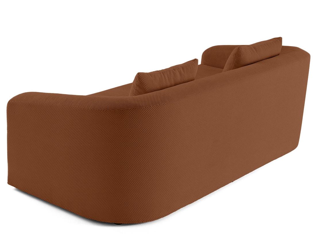 Canapé convertible déplimousse 3 places en velours texturé Nuvia