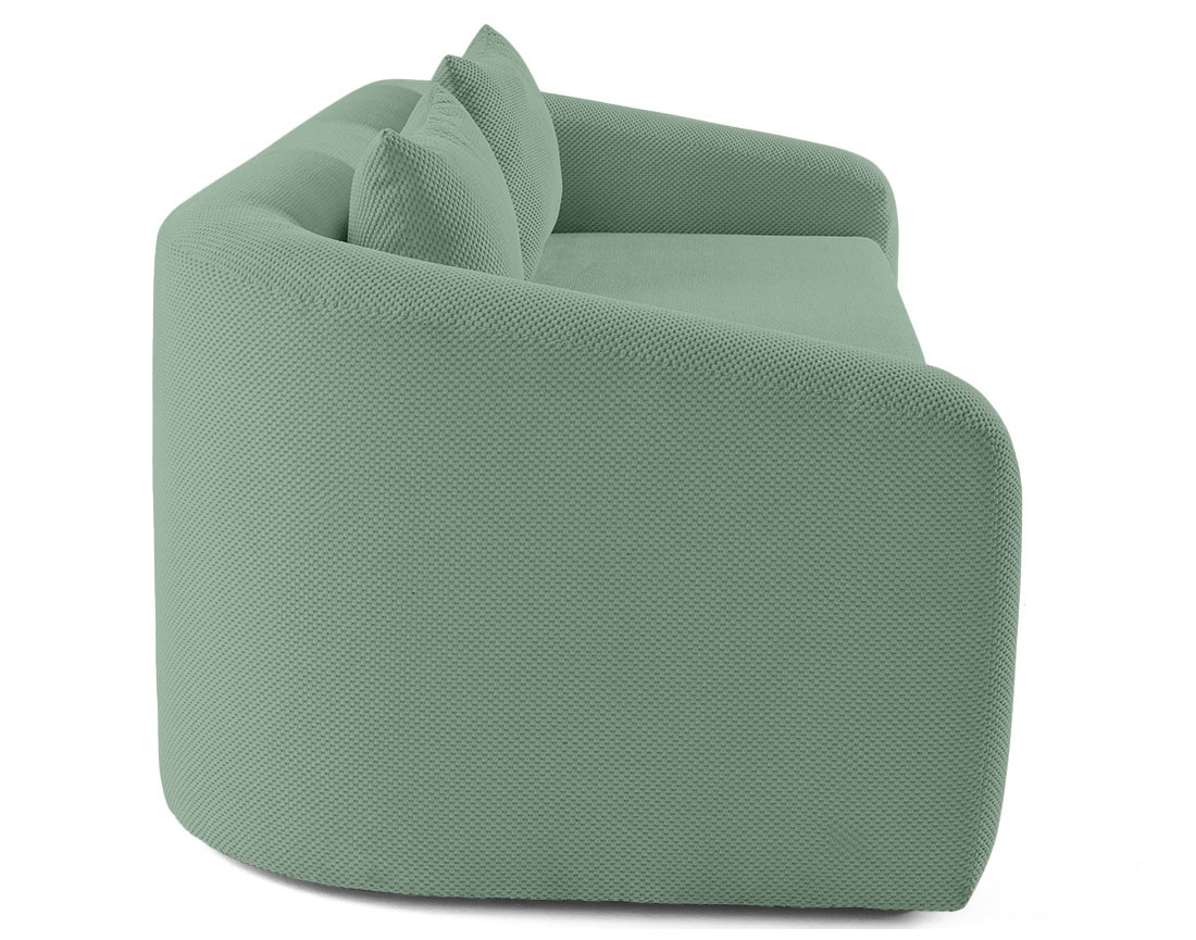 Canapé convertible déplimousse 3 places en velours texturé Nuvia