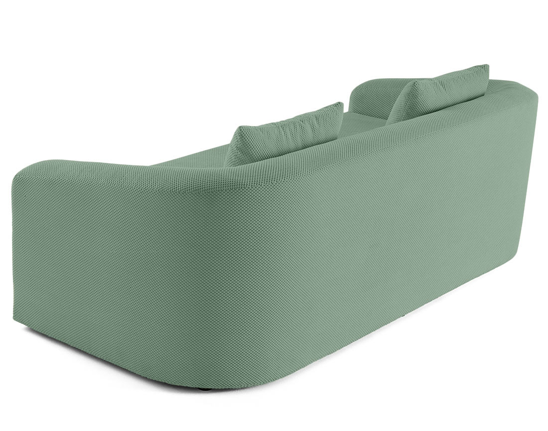 Canapé convertible déplimousse 3 places en velours texturé Nuvia