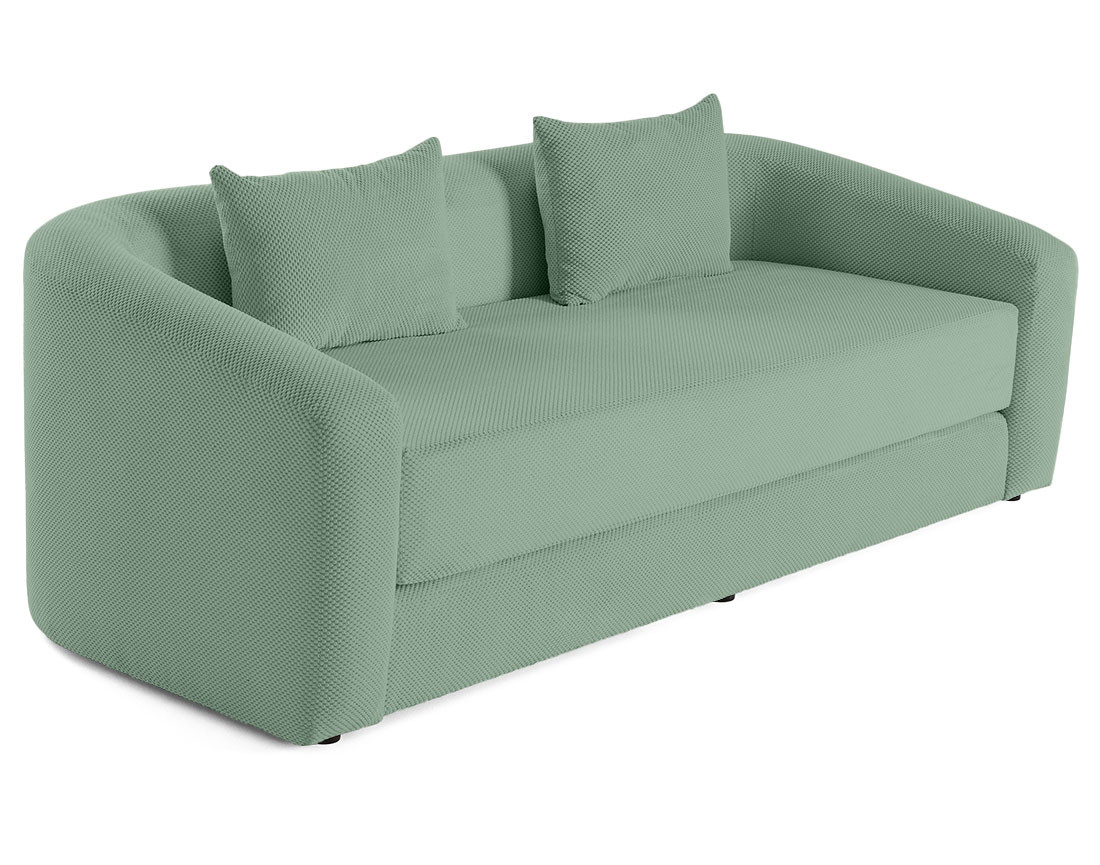 Canapé convertible déplimousse 3 places en velours texturé Nuvia