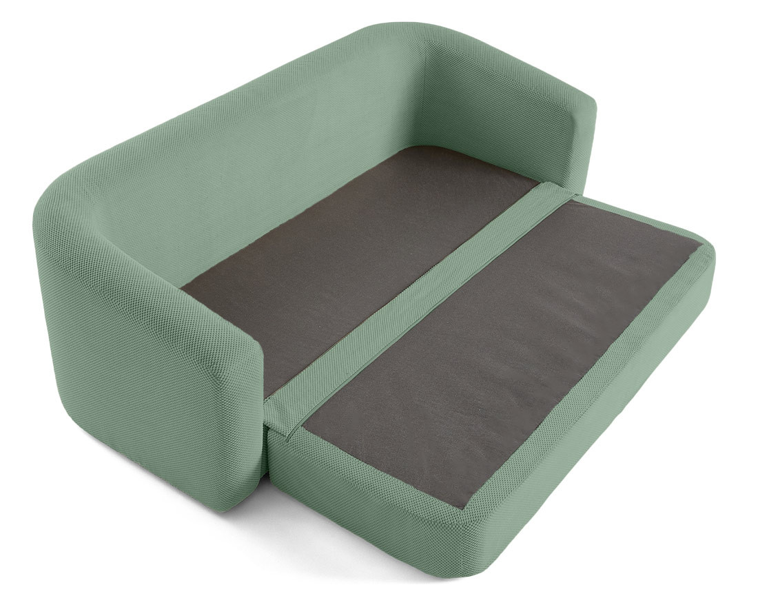 Canapé convertible déplimousse 3 places en velours texturé Nuvia