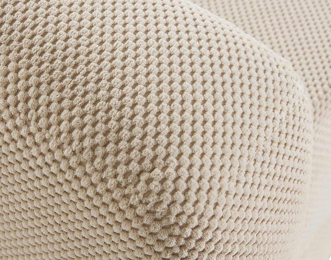 Canapé convertible déplimousse 3 places en velours texturé Nuvia