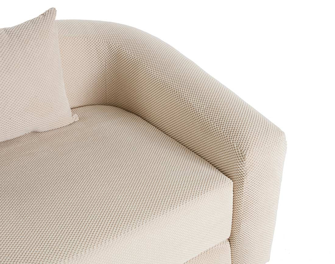 Canapé convertible déplimousse 3 places en velours texturé Nuvia