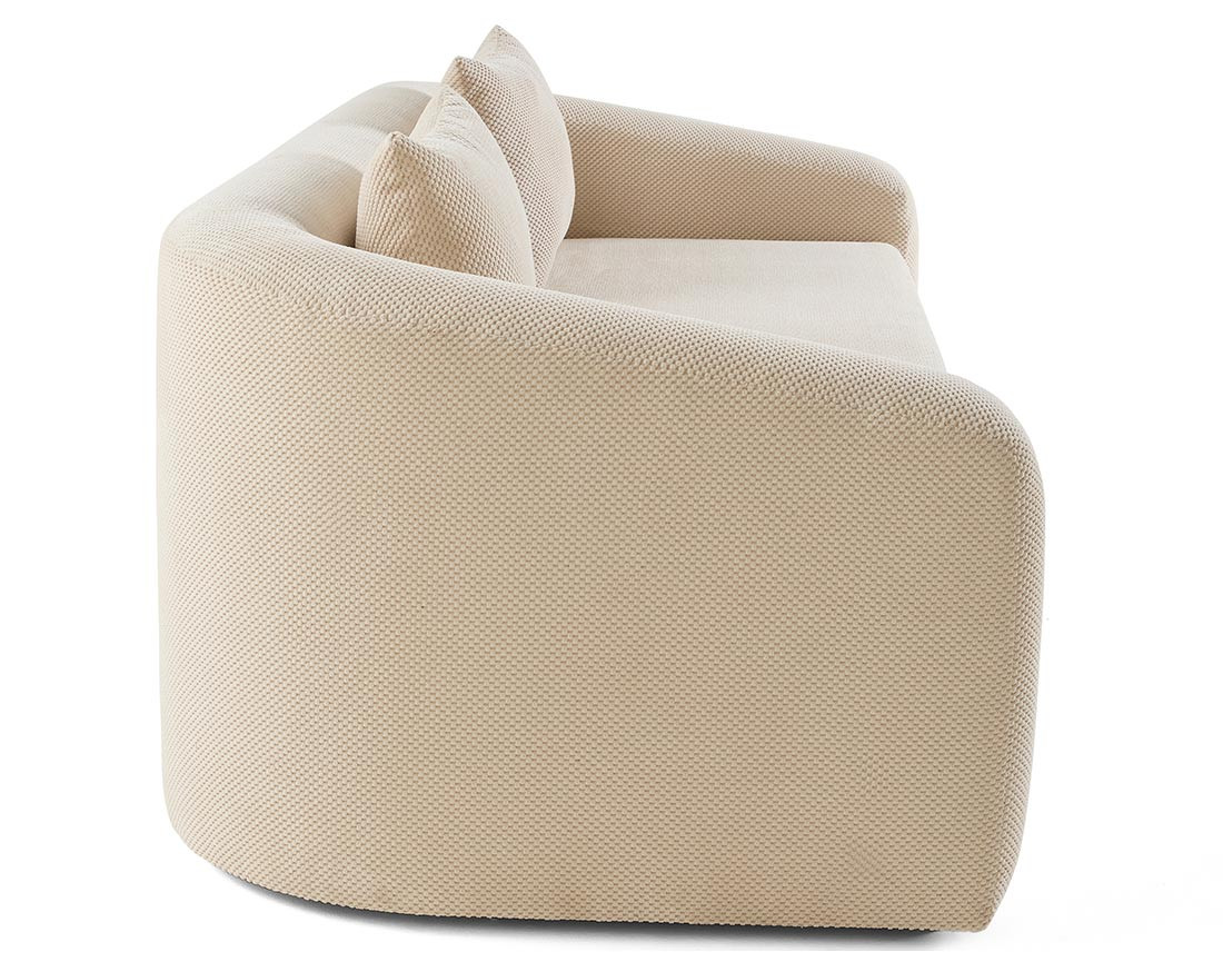 Canapé convertible déplimousse 3 places en velours texturé Nuvia