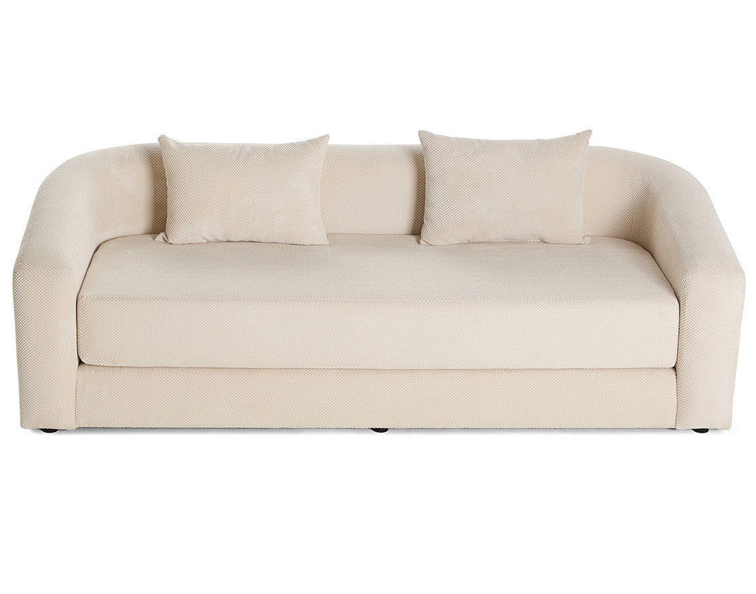 Canapé convertible déplimousse 3 places en velours texturé Nuvia