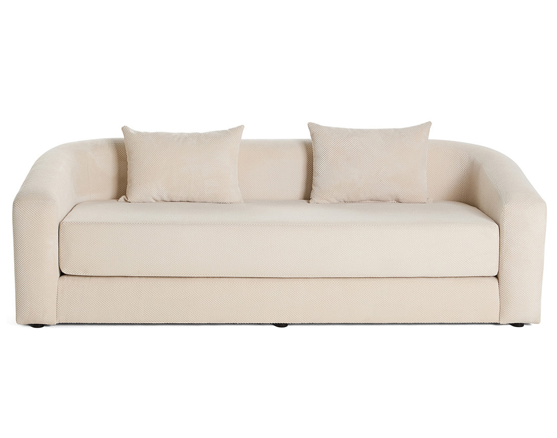 Canapé convertible déplimousse 3 places en velours texturé Nuvia