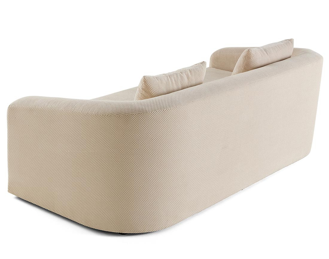 Canapé convertible déplimousse 3 places en velours texturé Nuvia