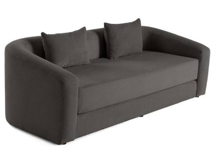 Canapé convertible déplimousse 3 places en velours texturé Nuvia