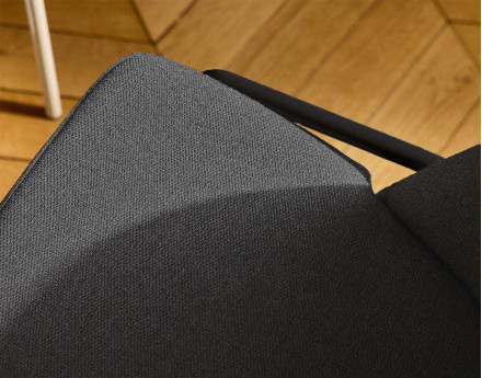 Lot de 4 chaises en tissu gris anthracite Imelda