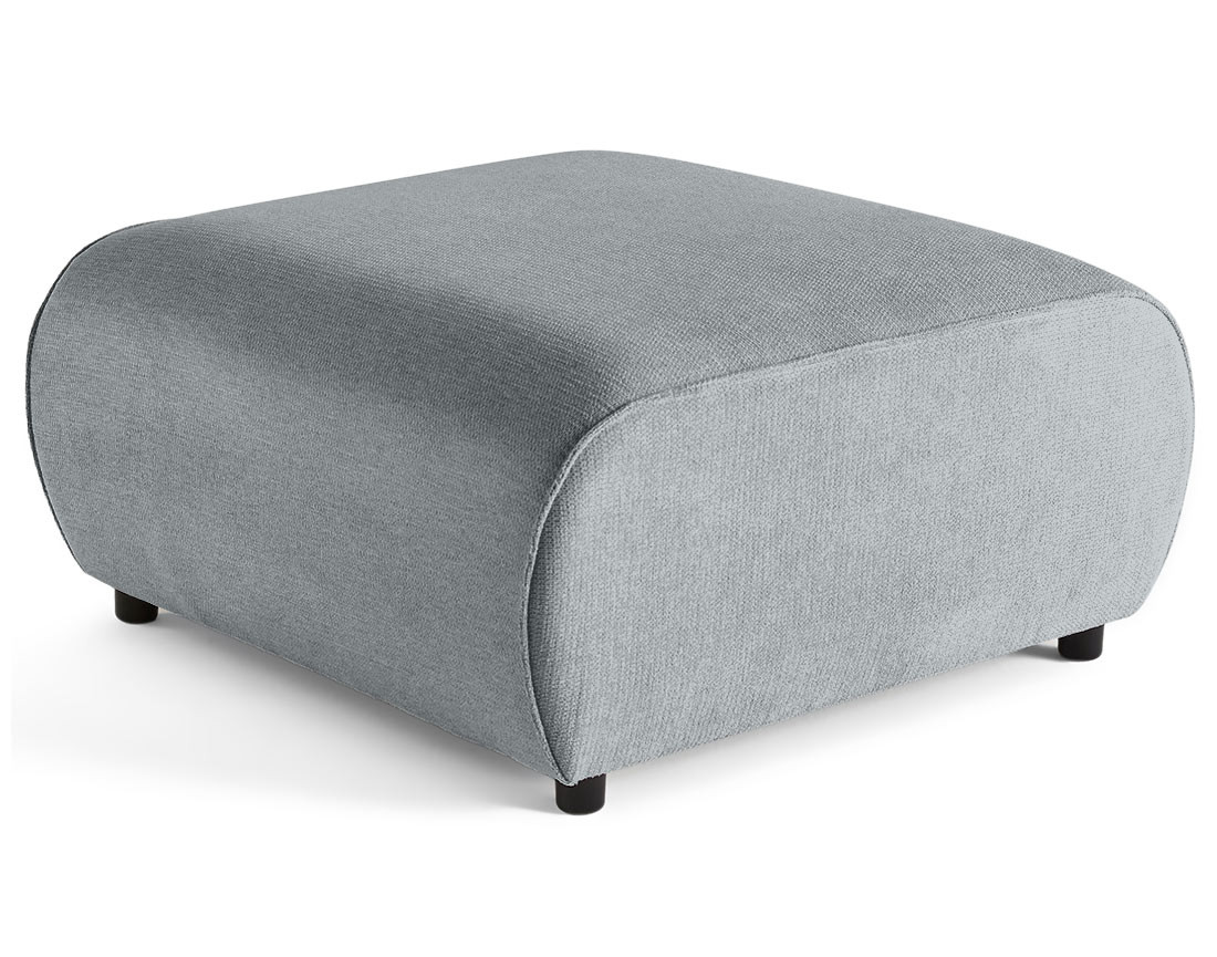 Pouf en tissu texturé Suaro