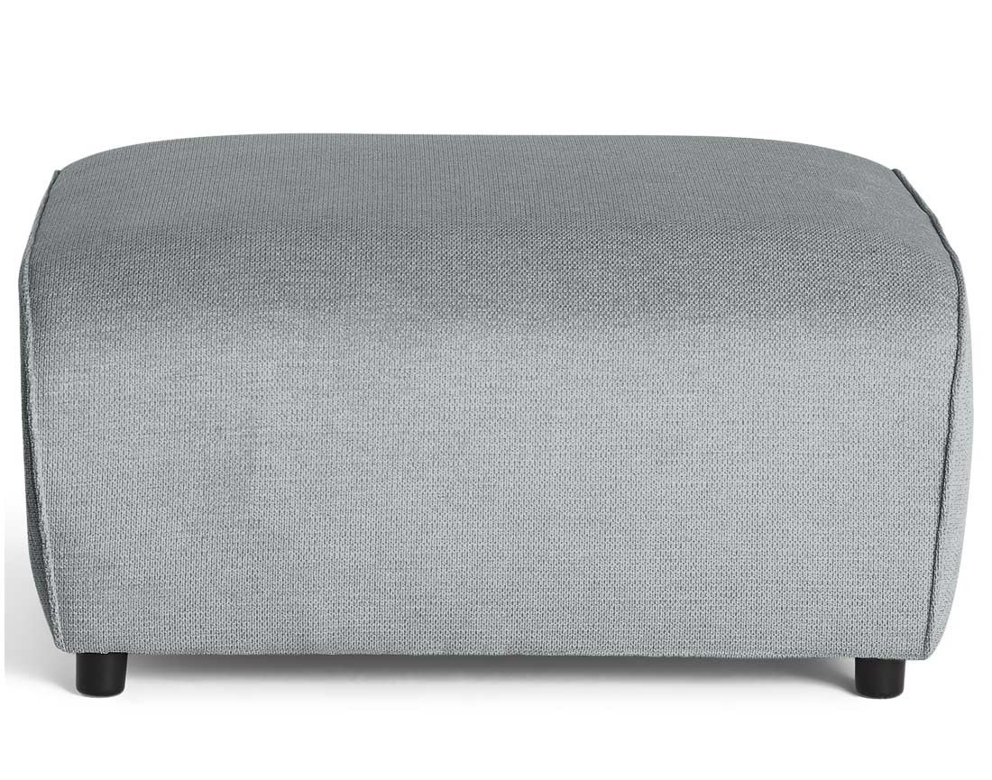 Pouf en tissu texturé Suaro