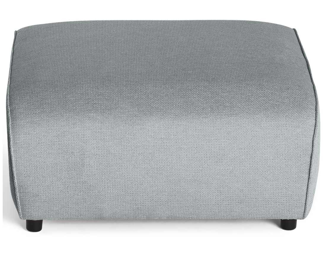 Pouf en tissu texturé Suaro