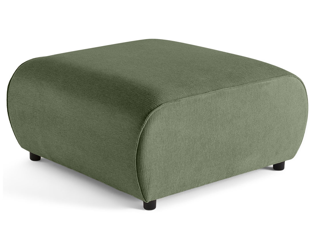 Pouf en tissu texturé Suaro