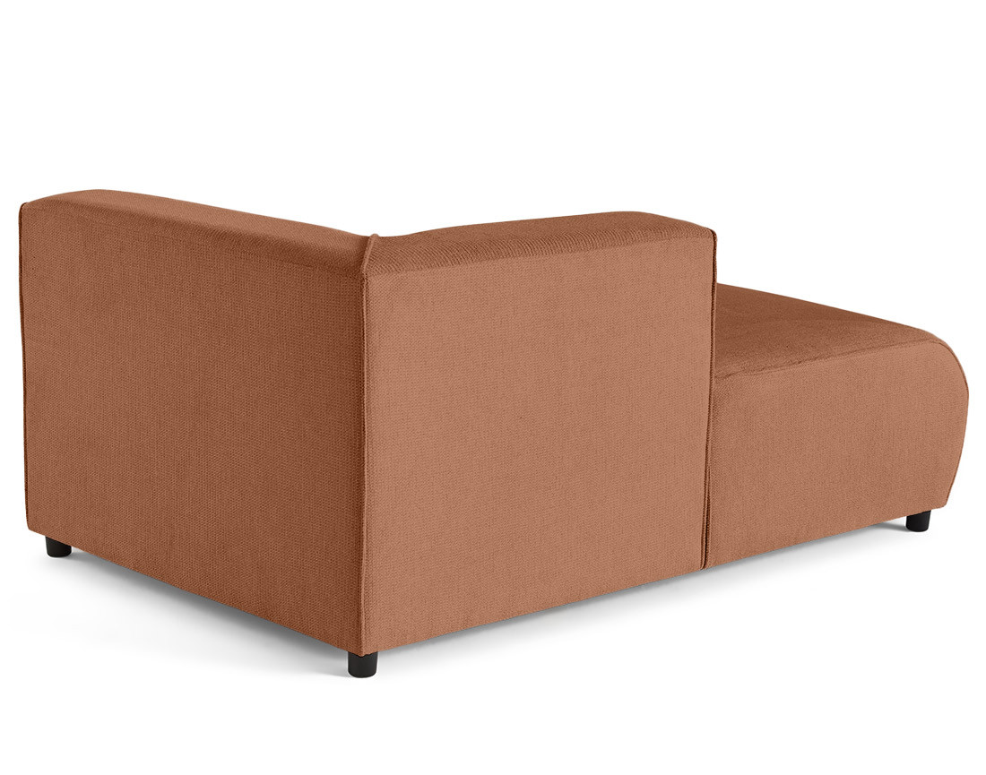 Module d'assise méridienne gauche en tissu texturé Suaro