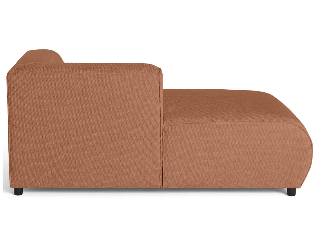 Module d'assise méridienne gauche en tissu texturé Suaro