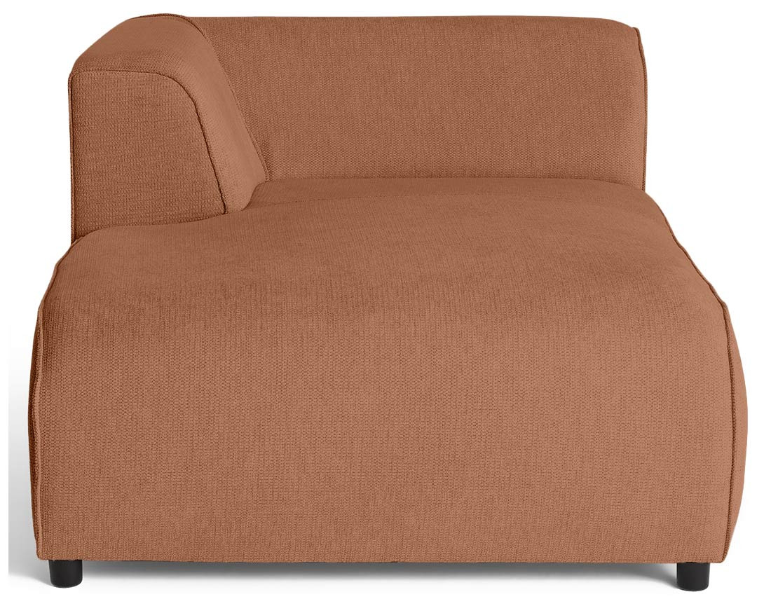 Module d'assise méridienne gauche en tissu texturé Suaro