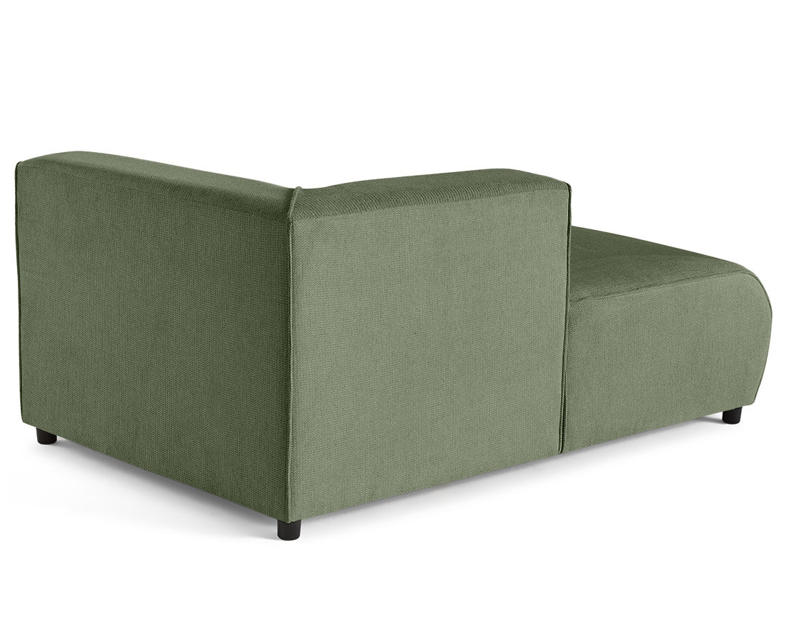 Module d'assise méridienne gauche en tissu texturé Suaro