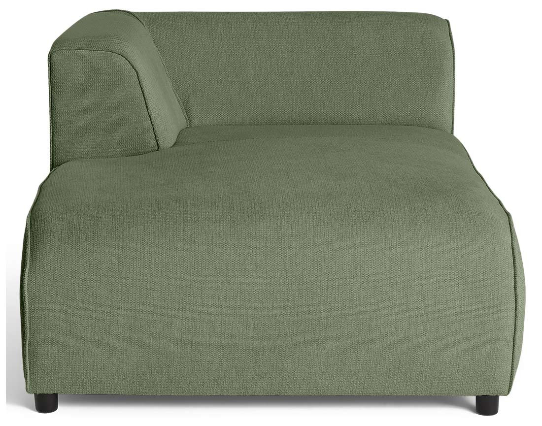 Module d'assise méridienne gauche en tissu texturé Suaro