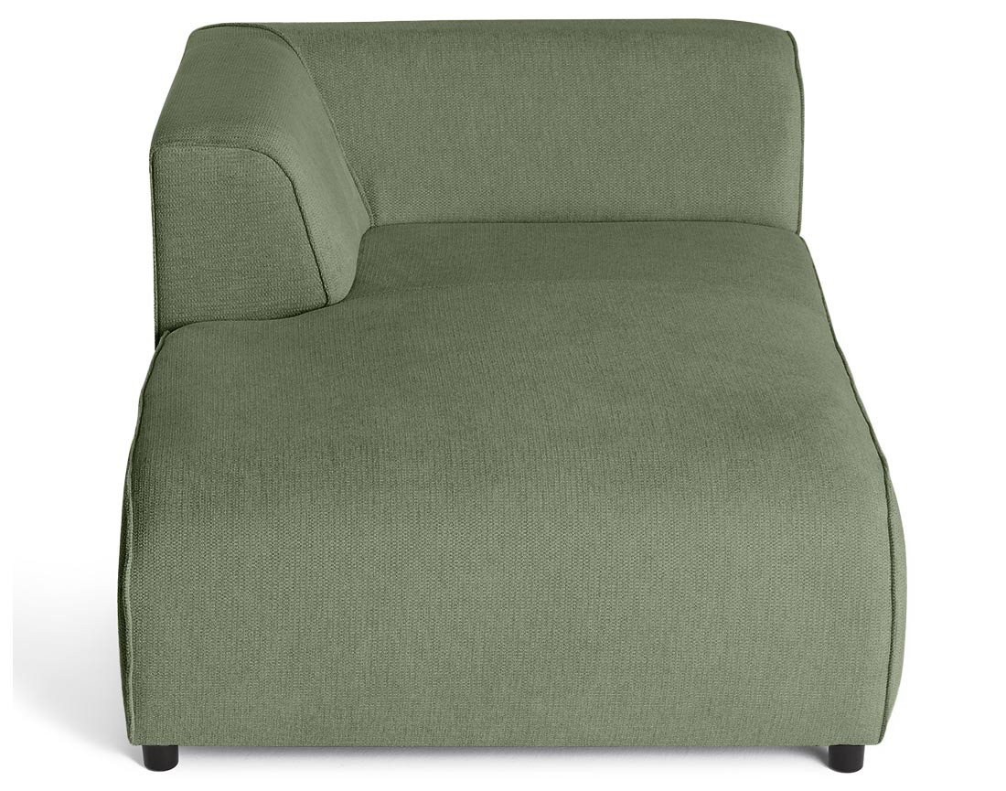 Module d'assise méridienne gauche en tissu texturé Suaro