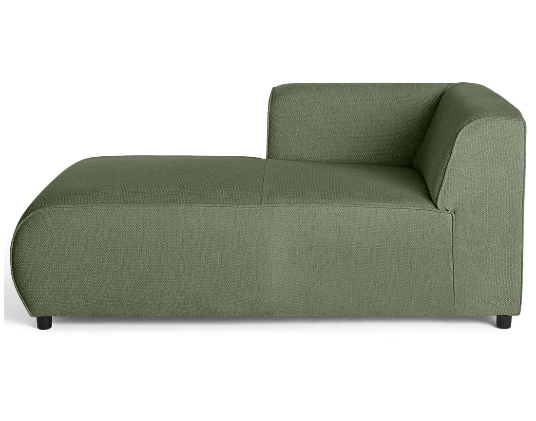 Module d'assise méridienne gauche en tissu texturé Suaro