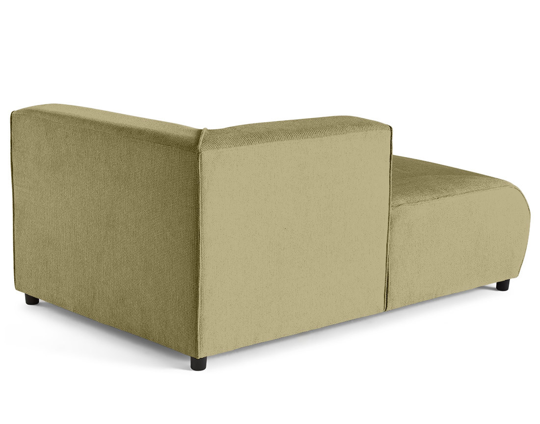 Module d'assise méridienne gauche en tissu texturé Suaro