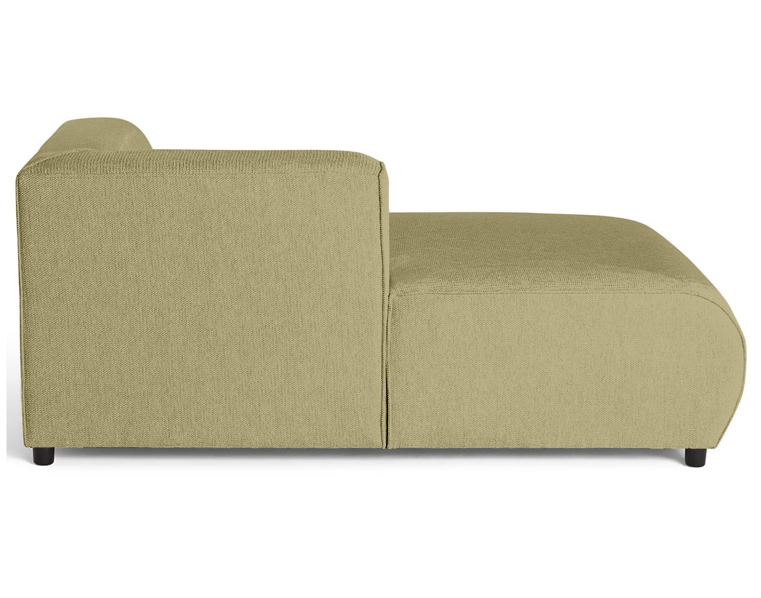 Module d'assise méridienne gauche en tissu texturé Suaro