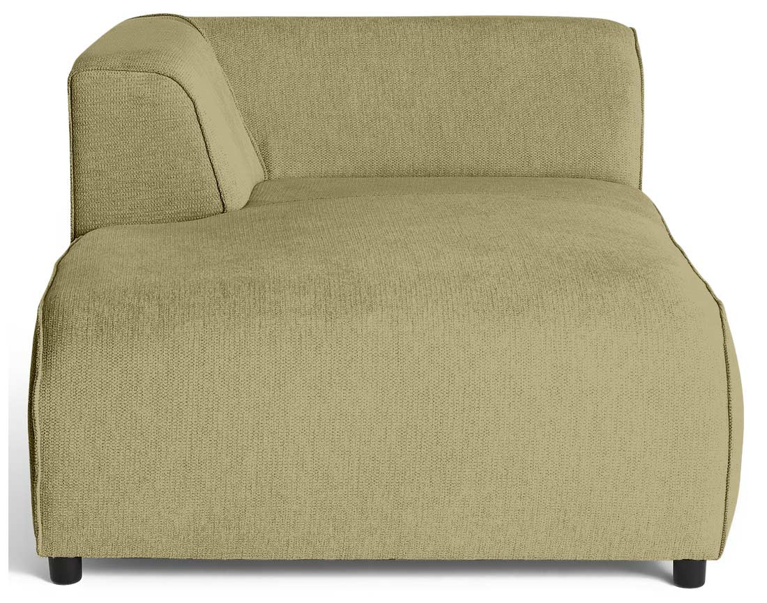 Module d'assise méridienne gauche en tissu texturé Suaro