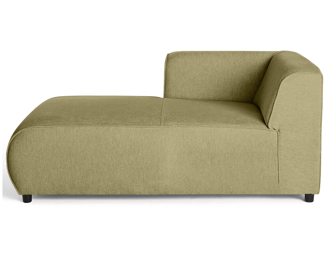 Module d'assise méridienne gauche en tissu texturé Suaro