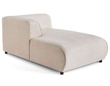 Module d'assise méridienne gauche en tissu texturé Suaro