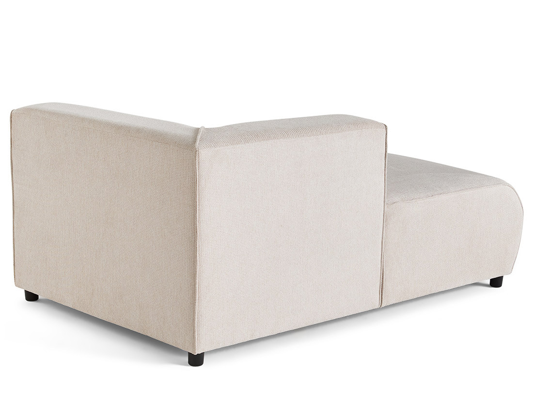 Module d'assise méridienne gauche en tissu texturé Suaro