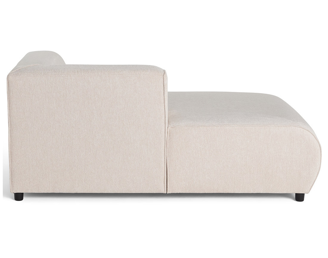 Module d'assise méridienne gauche en tissu texturé Suaro