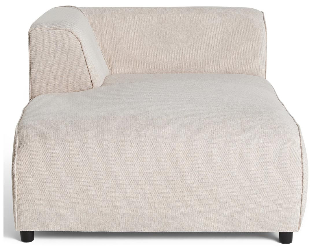 Module d'assise méridienne gauche en tissu texturé Suaro