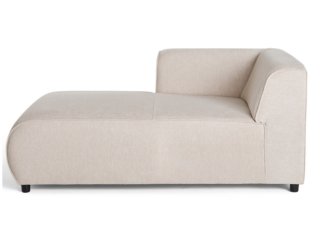 Module d'assise méridienne gauche en tissu texturé Suaro