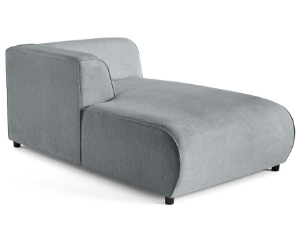 Module d'assise méridienne gauche en tissu texturé Suaro