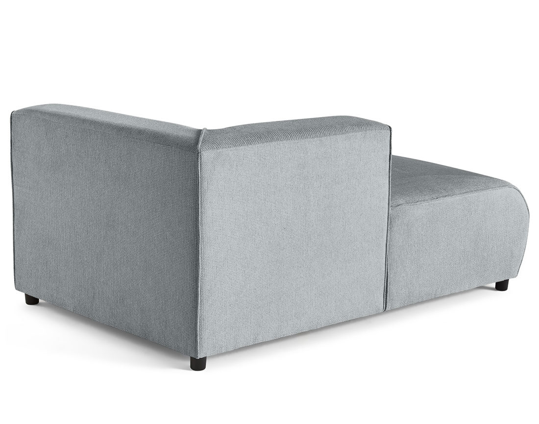 Module d'assise méridienne gauche en tissu texturé Suaro