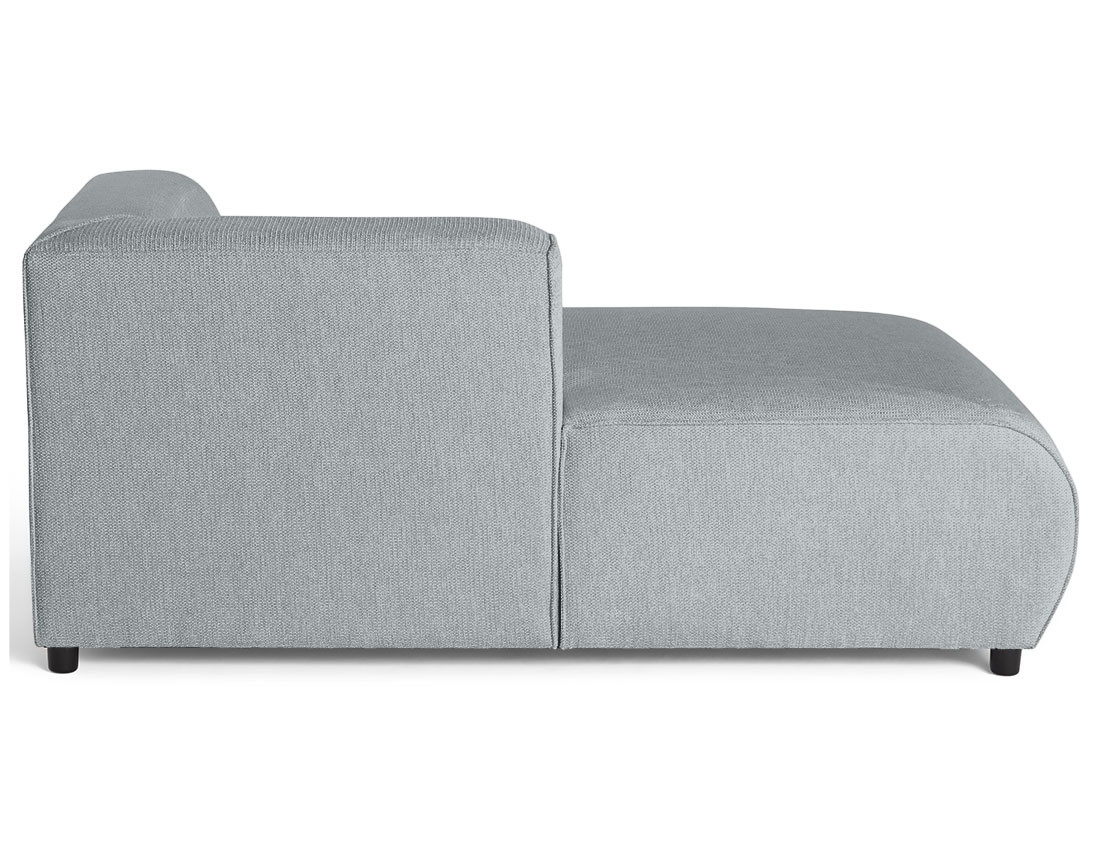Module d'assise méridienne gauche en tissu texturé Suaro