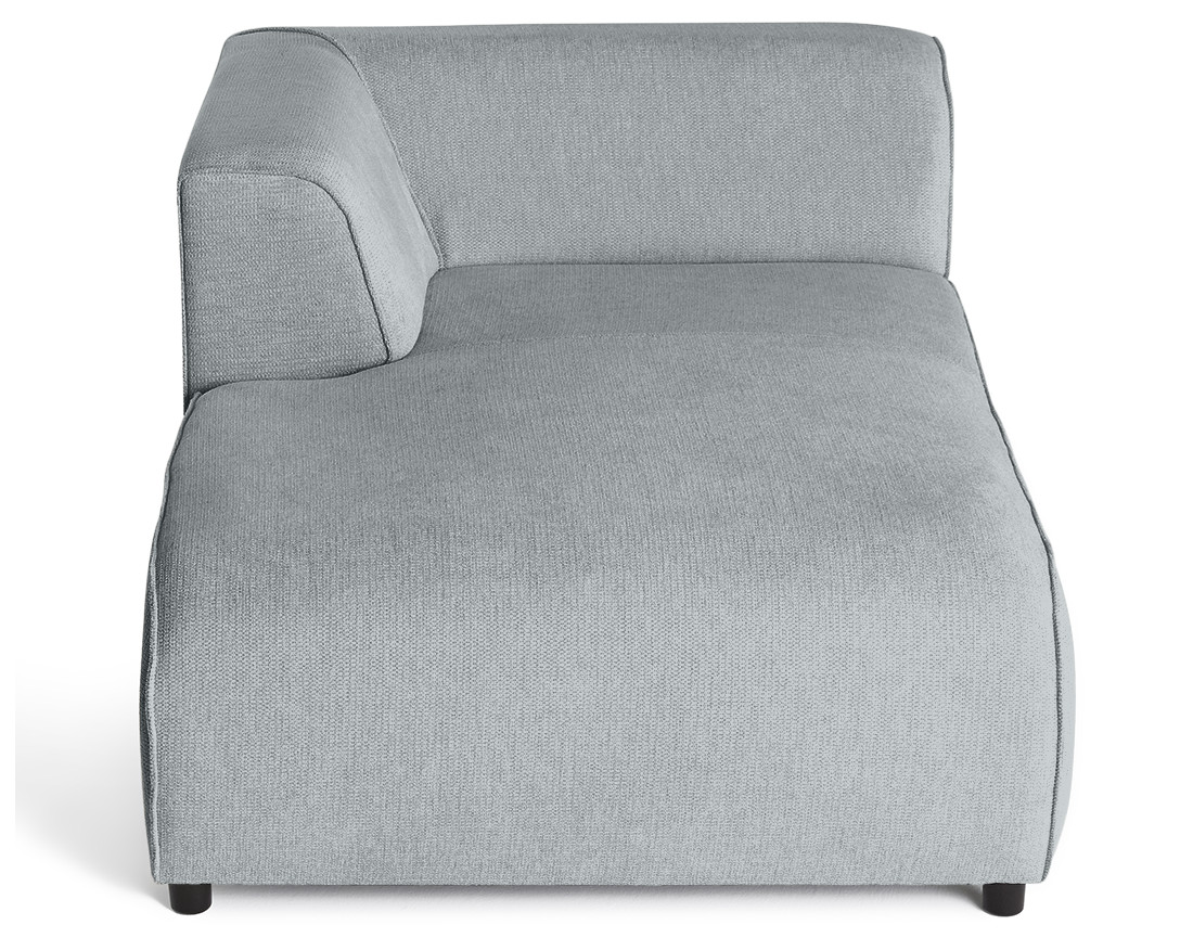 Module d'assise méridienne gauche en tissu texturé Suaro