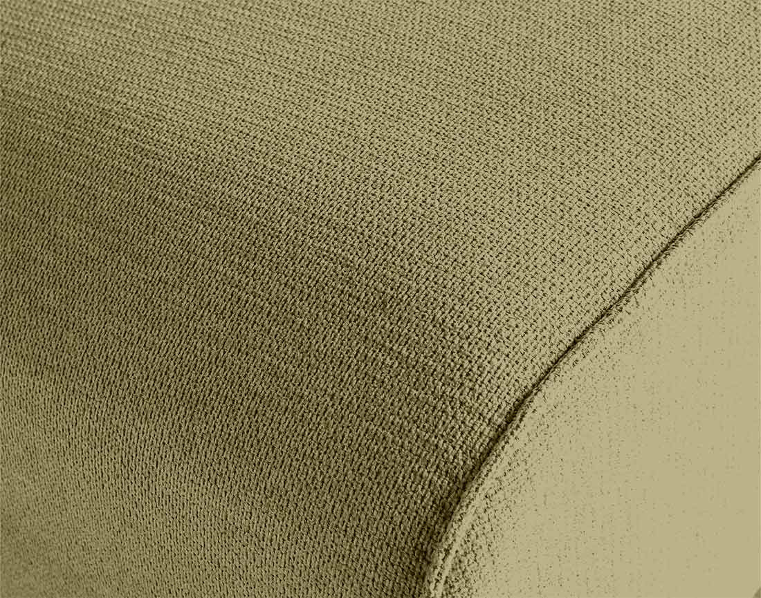 Module d'assise méridienne droit en tissu texturé Suaro