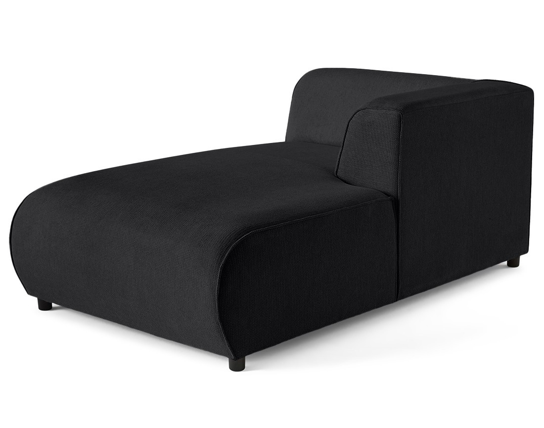 Module d'assise méridienne droit en tissu texturé Suaro