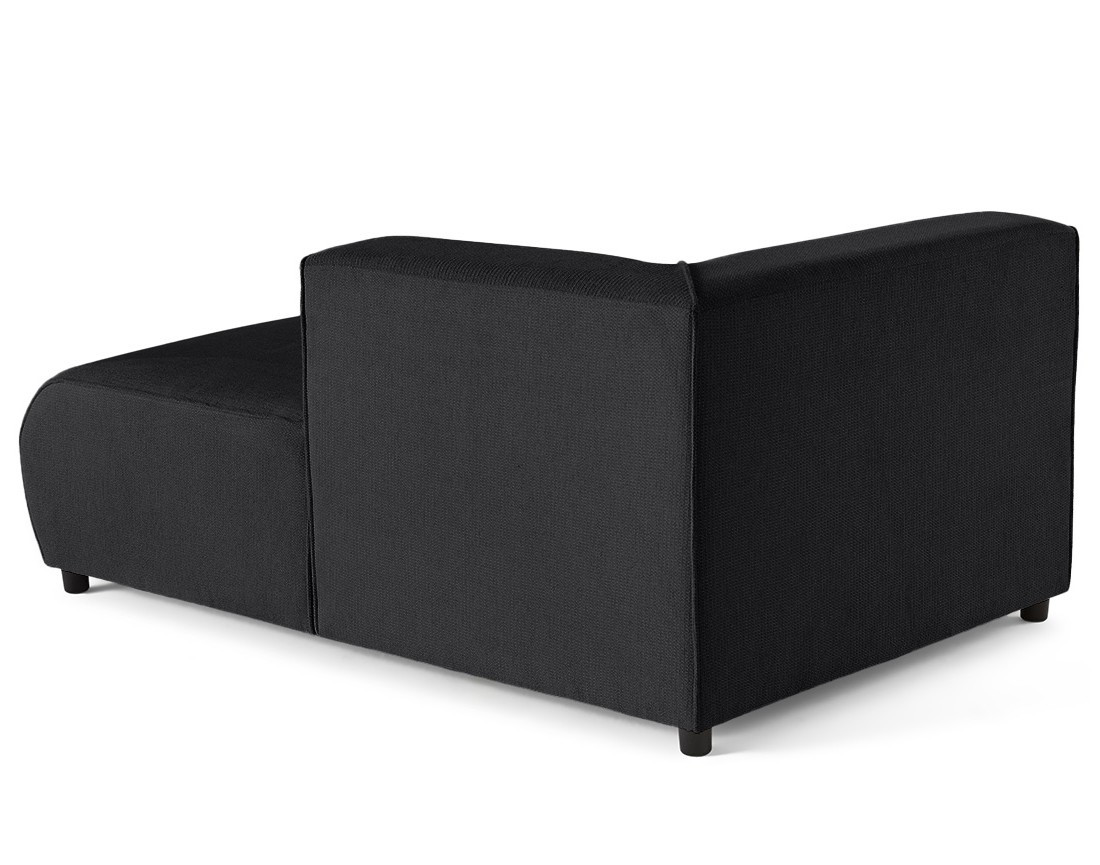 Module d'assise méridienne droit en tissu texturé Suaro