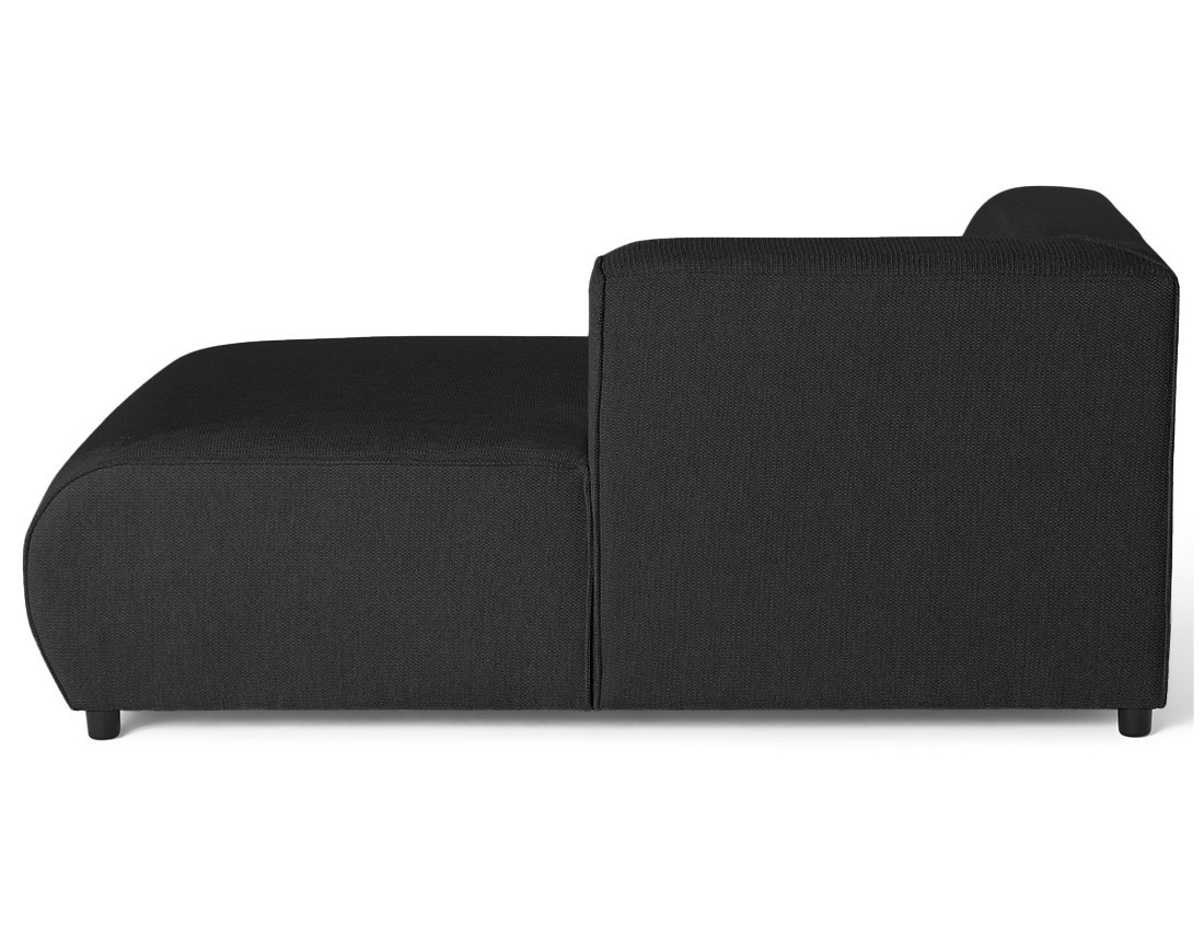 Module d'assise méridienne droit en tissu texturé Suaro