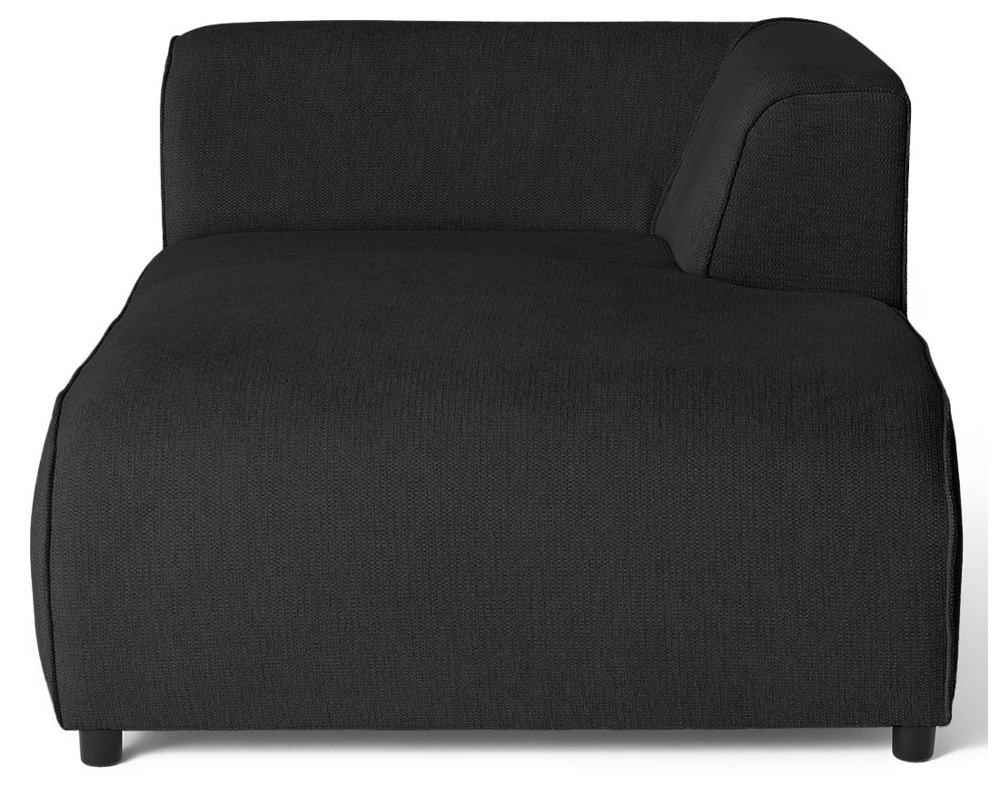 Module d'assise méridienne droit en tissu texturé Suaro