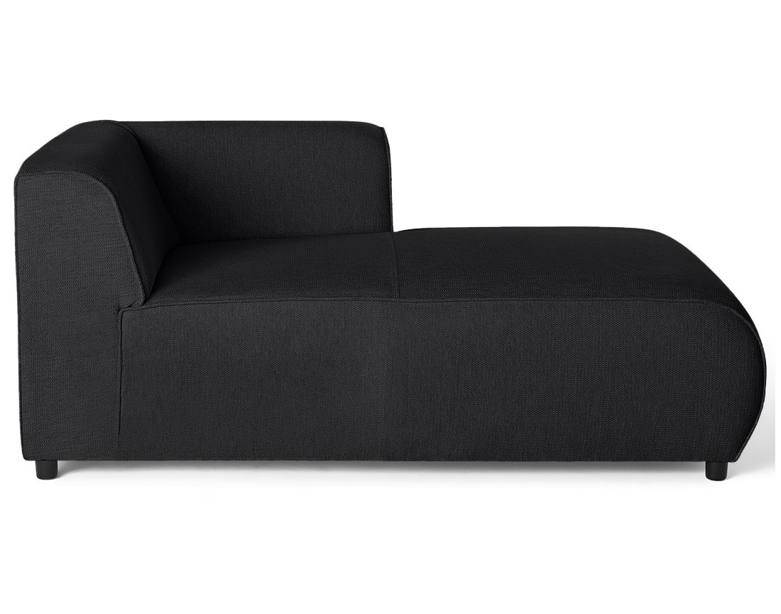 Module d'assise méridienne droit en tissu texturé Suaro