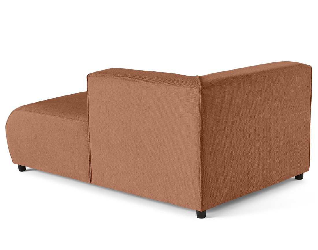 Module d'assise méridienne droit en tissu texturé Suaro