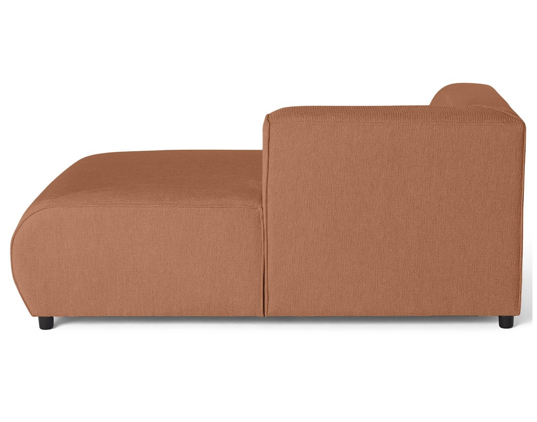 Module d'assise méridienne droit en tissu texturé Suaro