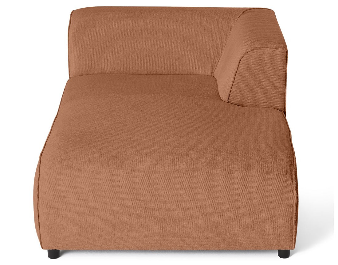 Module d'assise méridienne droit en tissu texturé Suaro