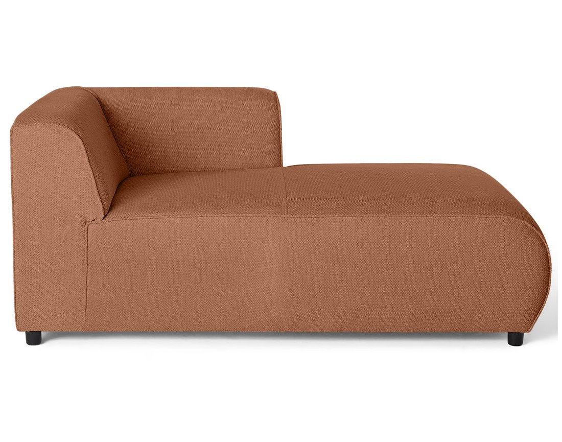 Module d'assise méridienne droit en tissu texturé Suaro